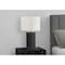 Monarch Specialties Lighting, 24 in.H, Table Lamp, Black Resin, Ivory / Cream Shade, Contemporary I 9619 - alternate 4
